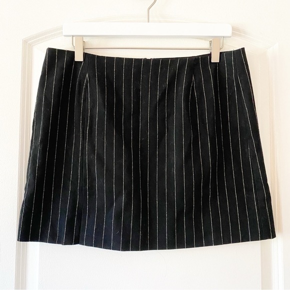 MADEWELL Pinstripe Wool Blend Mini Skirt Size 6 NEW Preppy - Picture 4 of 10